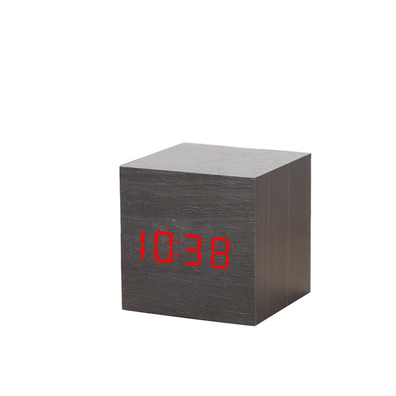 Alarm Clock LED Wooden Watch Table Digital Despertador Electronic Desktop Clocks